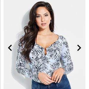 GUESS Sydney Floral Print Top